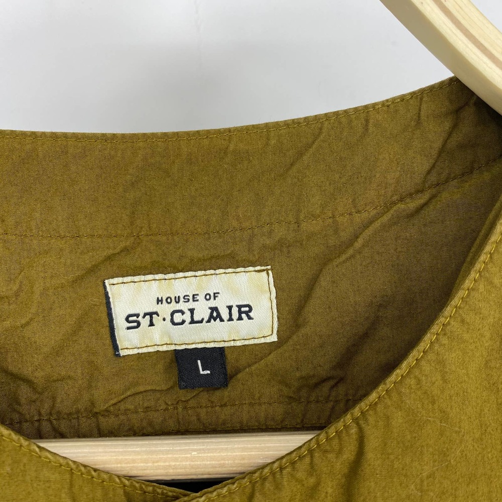 House of St. Clair Green Long Button Down top - Picture 4 of 8